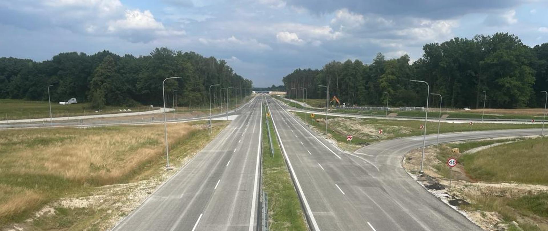 Węzeł Sosnówka na obwodnicy Niemodlina w ciągu DK46