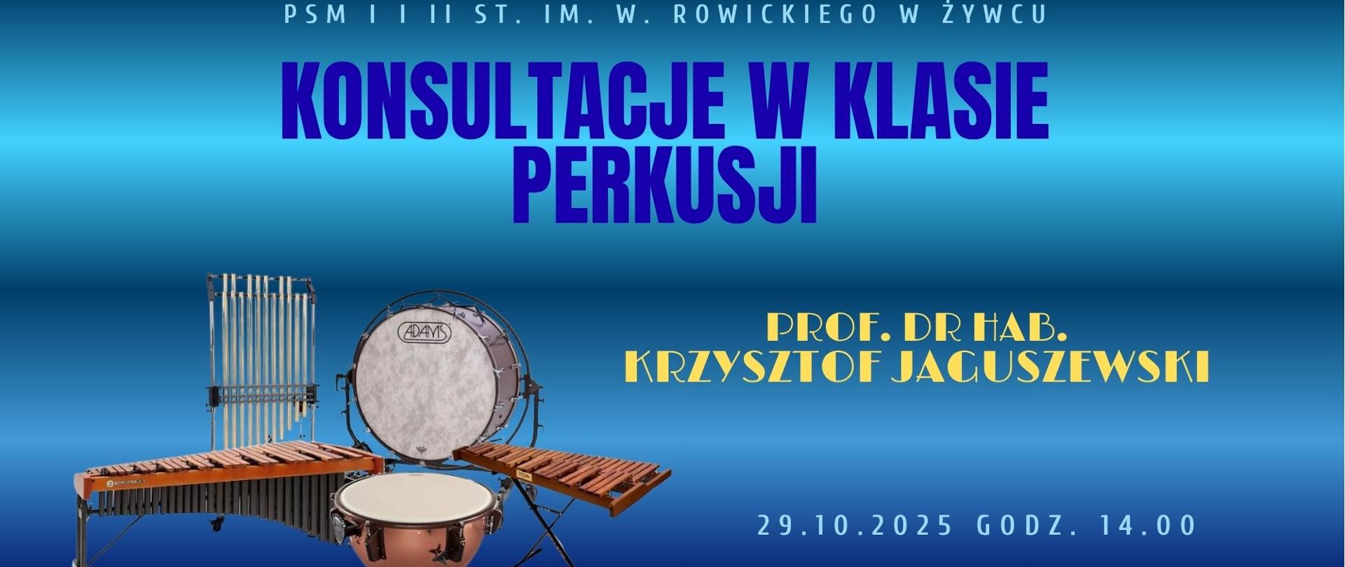 Plakat konsultacje w klasie perkusji 