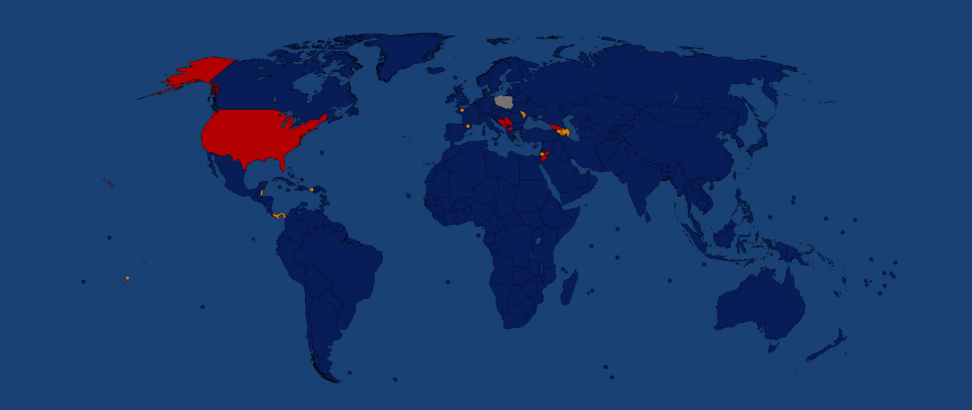 Mapa- zakaz lotów 9.12.2020
