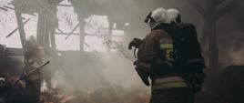 Pożar pomieszczenia gospodarczego w Michałowie