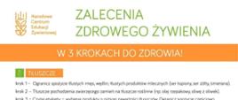 Trzy kroki do zdrowia