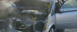 Pożar samochodu osobowego w Ciechanowie