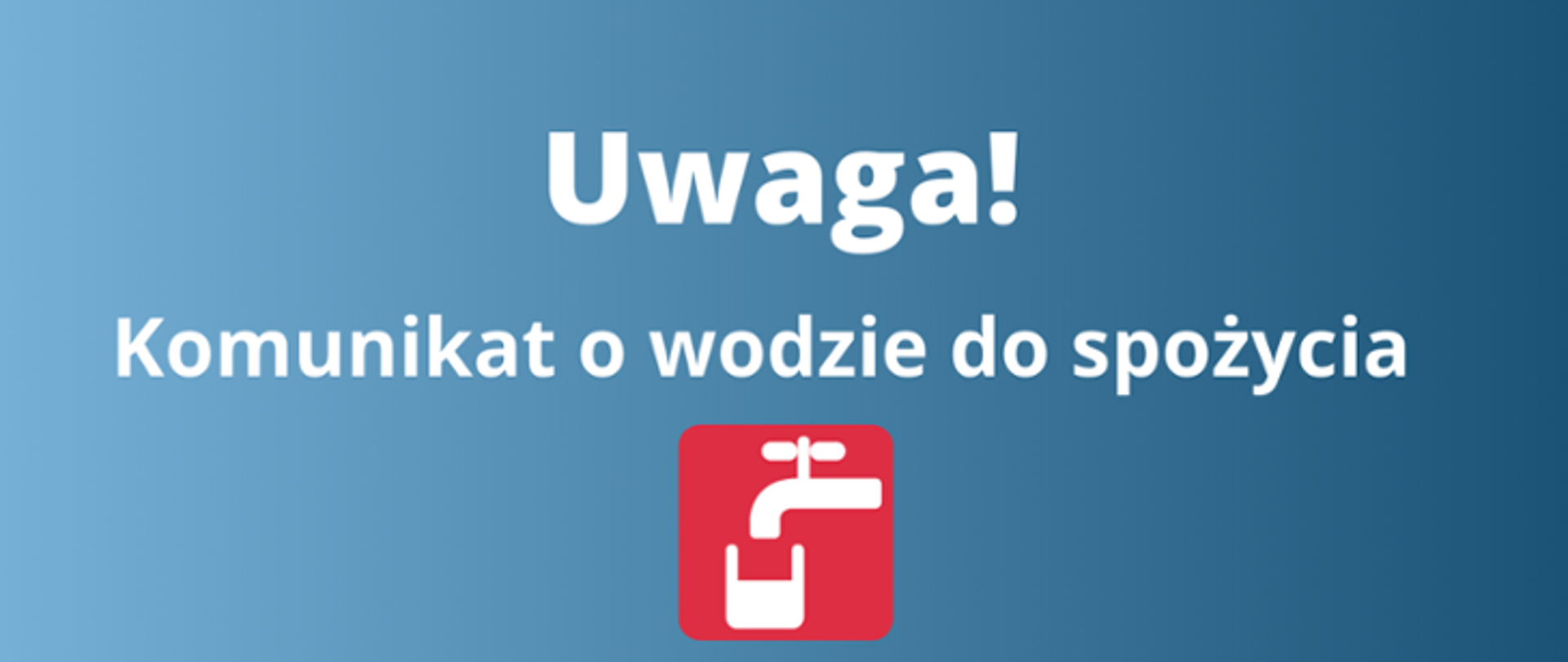 komunikat woda