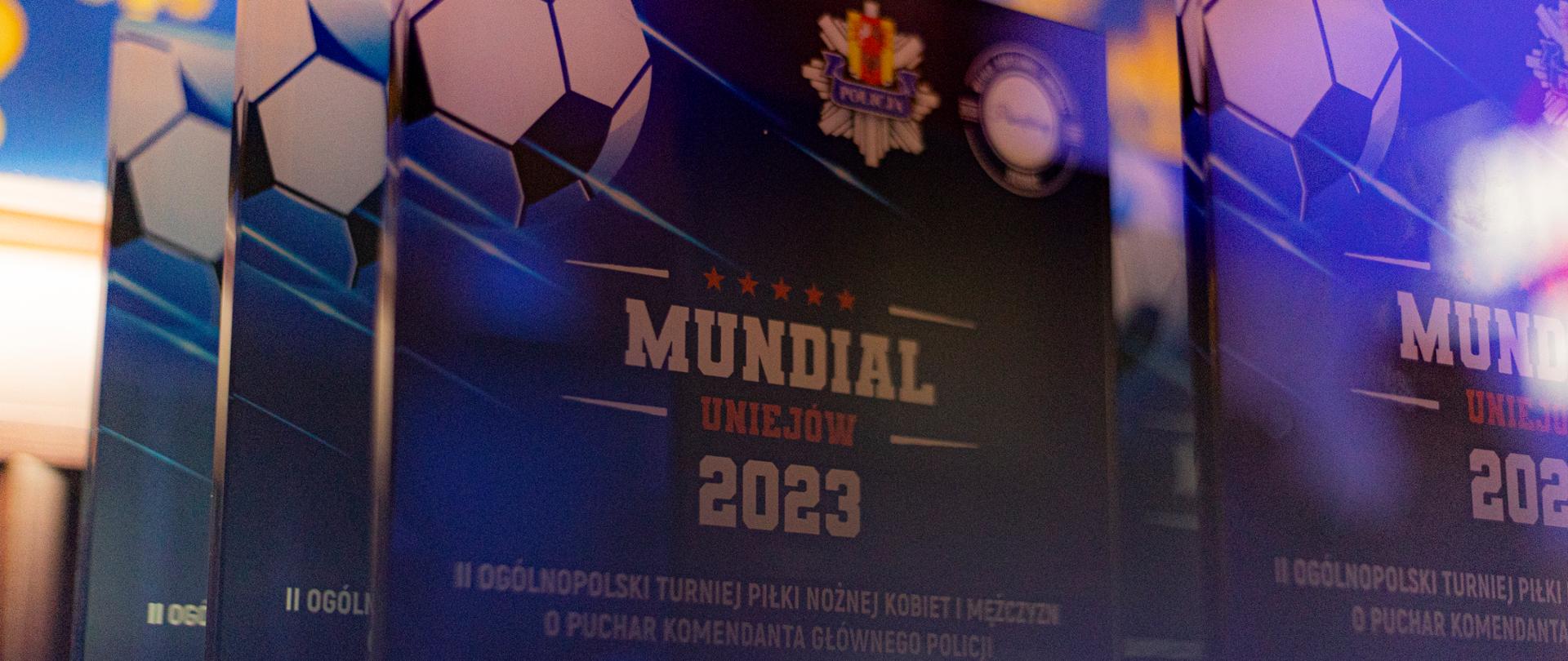 Statuetki II Ogólnopolskiego Turnieju Piłki Nożnej Kobiet i Mężczyzn o Puchar Komendanta Głównego Policji 