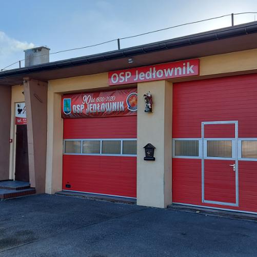 Zdjęcie prezentuje budynek jednostki OSP Jedłownik