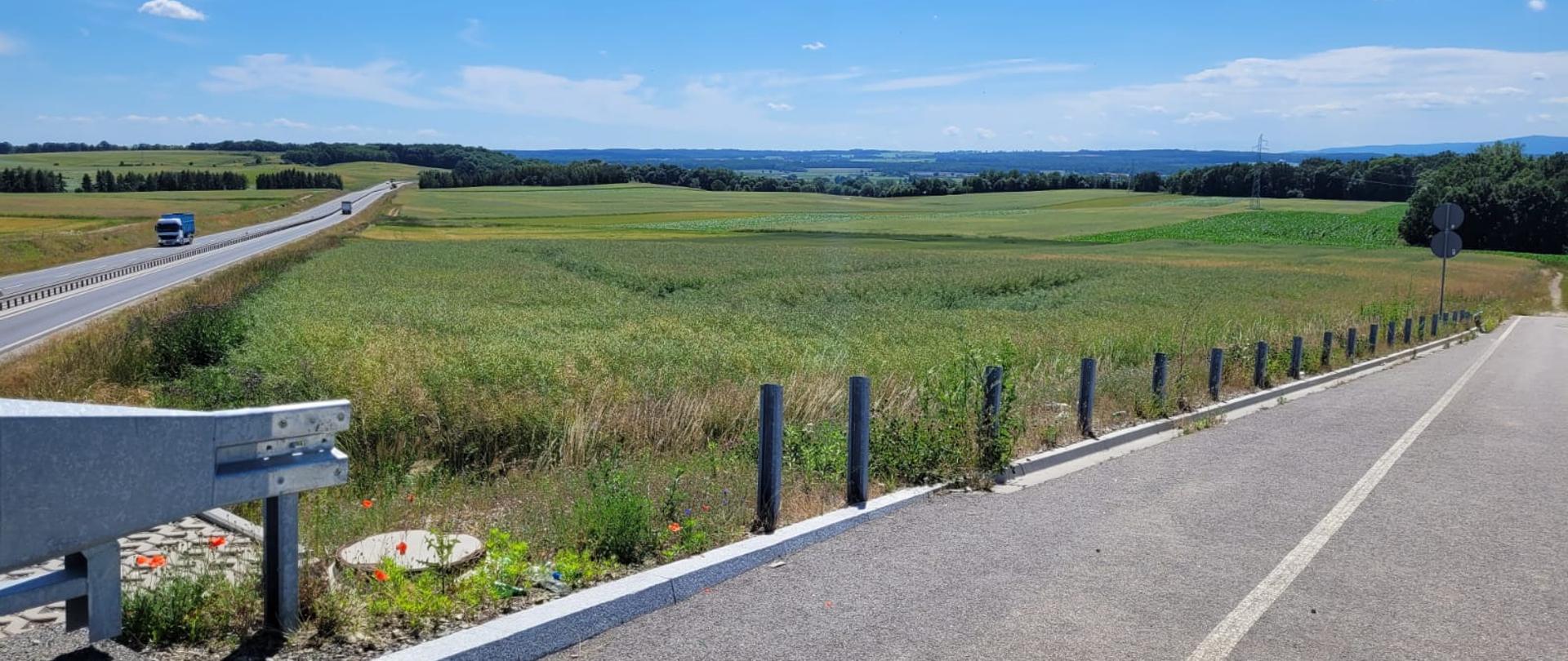 Brakujące elementy barier ochronnych na obwodnicy Nysy