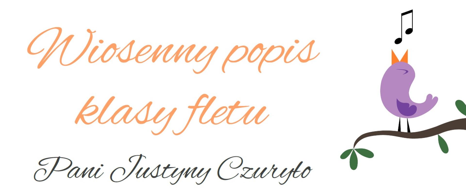 Informacje o koncercie na kremowym tle z obecnymi motywami roślinnymi w kolorze zielonym, żółtym, pomarańczowym i fioletowym