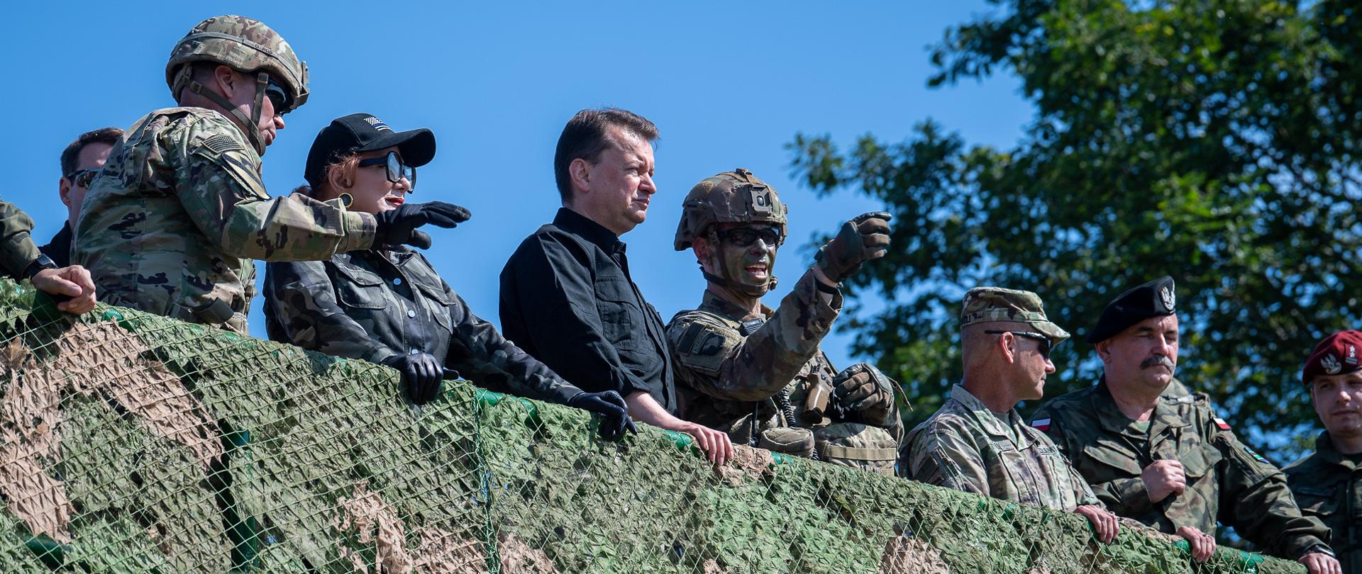 Defence Minister M.Blaszczak observes the exercise