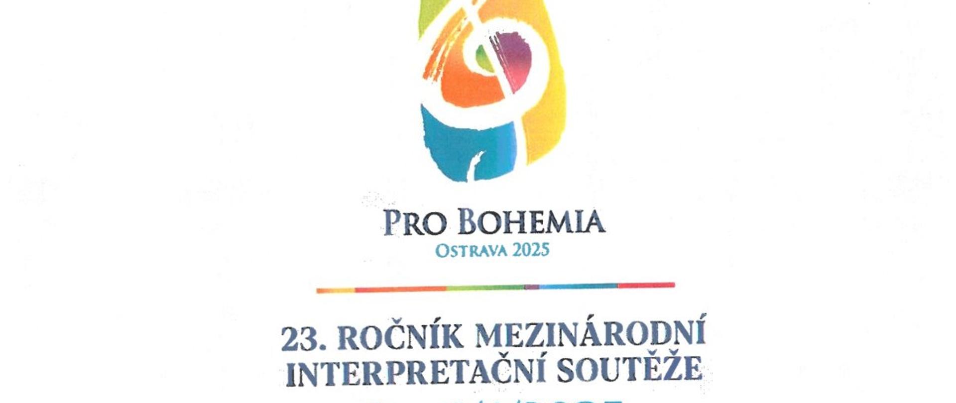 Dyplom wyróżnienia dla Zofii Zając w dwudziestym trzecim Międzynarodowym Konkursie Interpretacji w Ostrawie w dniach od trzeciego do szóstego kwietnia dwa tysiące dwudziestego piątego roku.