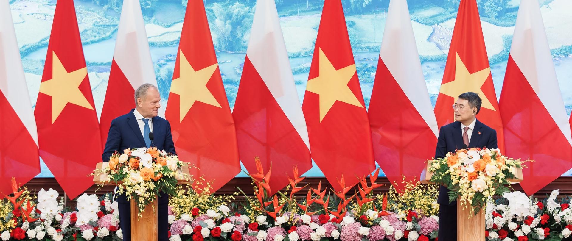Premier Donald Tusk w Hanoi, po spotkaniu z szefem wietnamskiego rządu Lê Minh Hưngiem