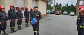 Wręczenie nagrody KG PSP dla funkcjonariuszy KP PSP w Kępnie