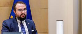 Deputy Minister Paweł Jabłoński participates in the UNRWA videoconference