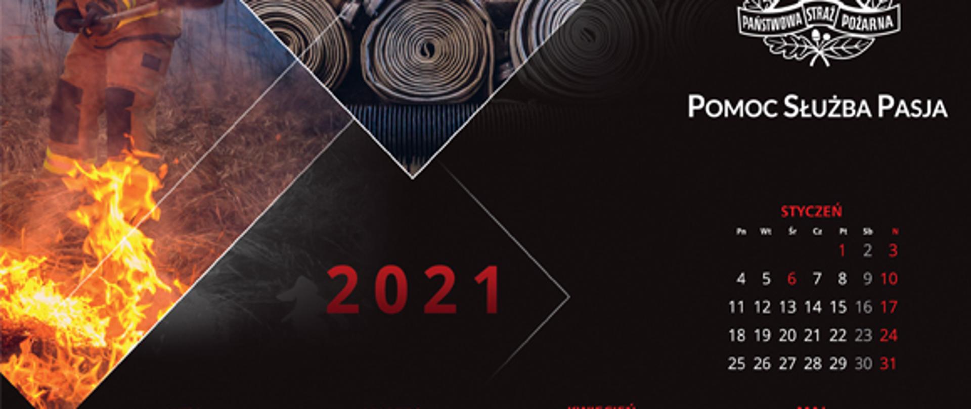 rycina kalendarza strażackiego na 2021 rok
