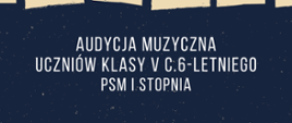 Plakat na granatowym tle grafika przedstawiająca klawiaturę fortepianu, w dolnej części nazwa koncertu oraz wykonawcy, a poniżej data i godzina wydarzenia. 