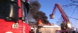 Pożar budynku gospodarczego