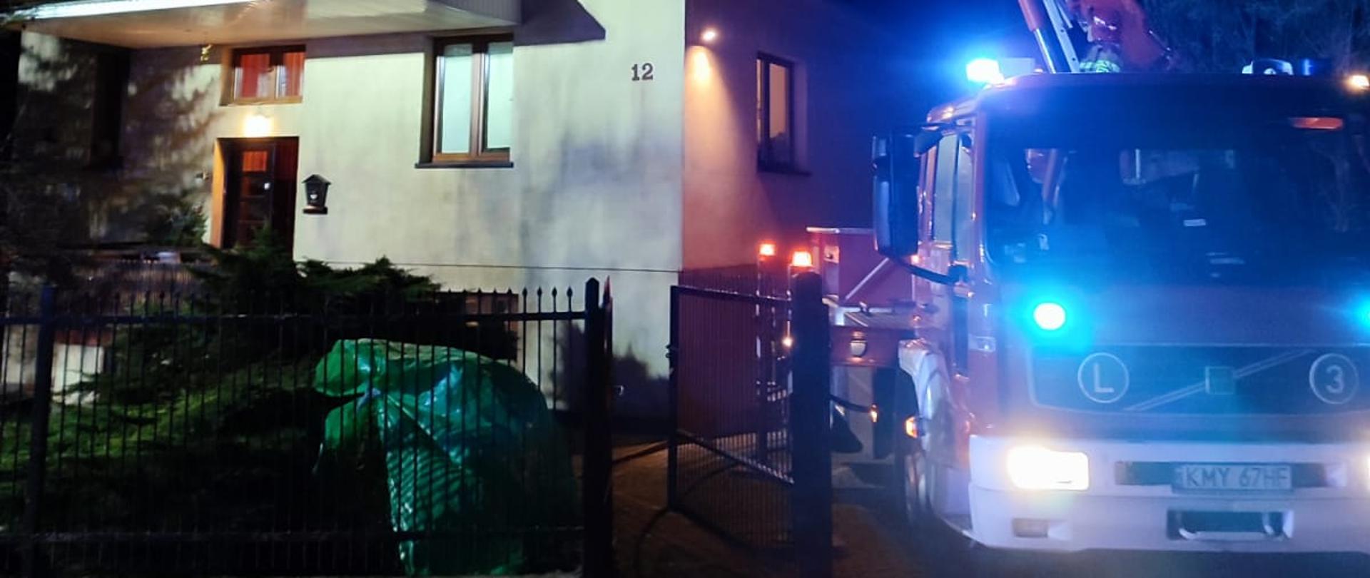 Pożar w przewodzie kominowym.