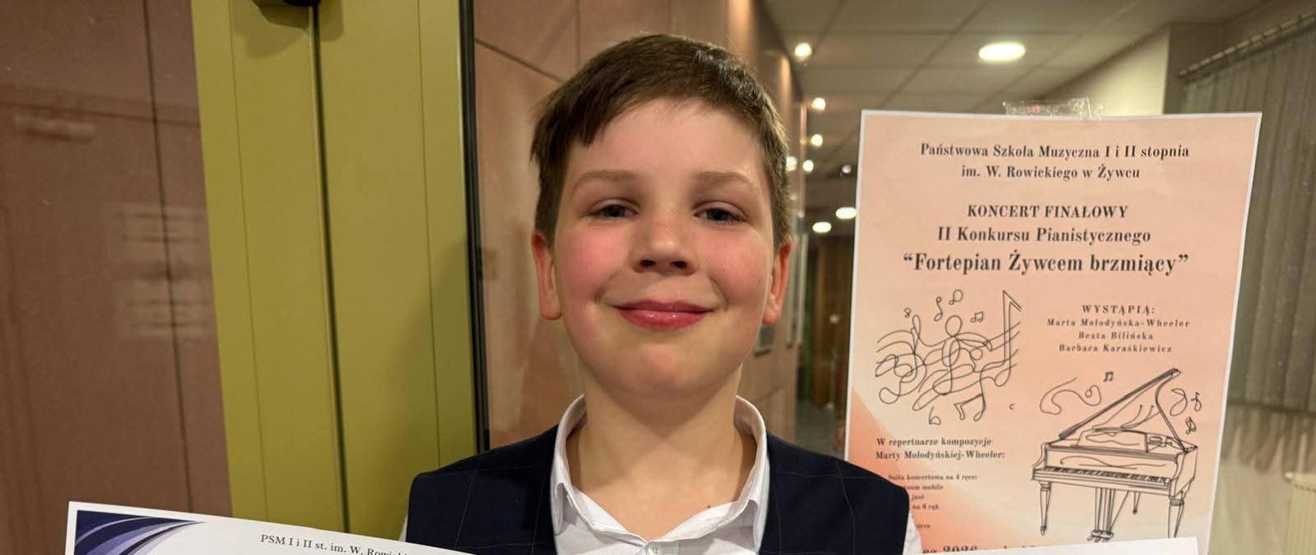 Sukces Zofii Pięty z klasy p. Tetiany Savenko oraz Artura Słuji z klasy p. Iryny Yakymets