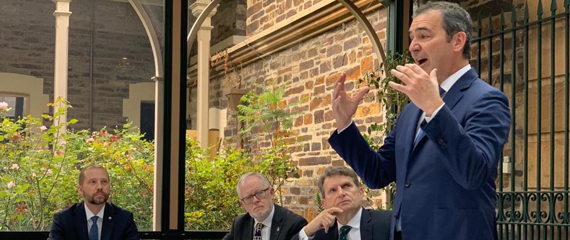 Wizyta Ambasadorów UE w Południowej Australii - spotkanie z premierem stanu Stevenem Marshallem