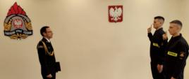 Uroczyste ślubowanie nowo przyjętych strażaków w Komendzie Miejskiej Państwowej Straży Pożarnej w Rybniku 
