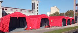 Pneumatyczne namioty dla ostrowieckich strażaków