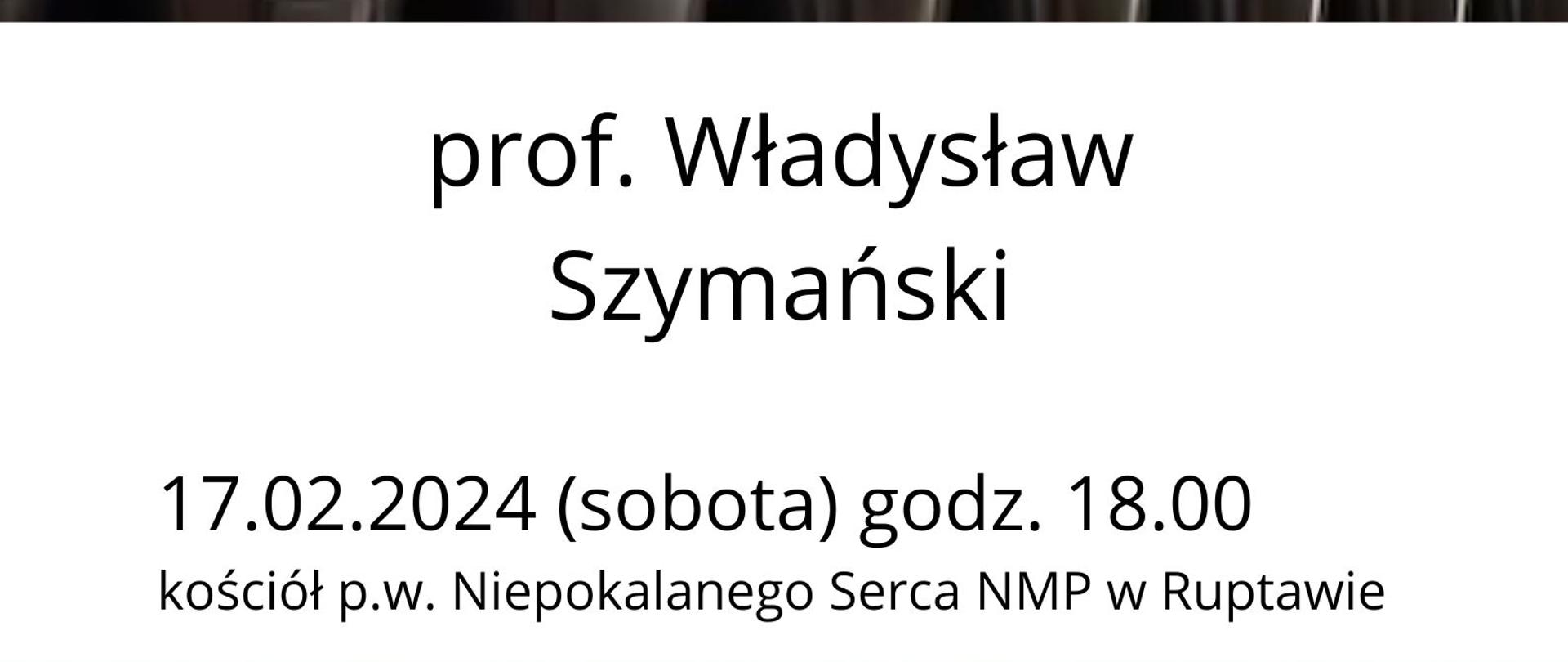 Plakat informacyjny dotyczący recitalu organowego odbywającego się w dniu 17.02.2024 r. o godz. 18.00.