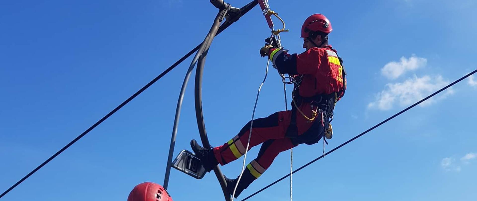 Ewakuacja z kolei linowych