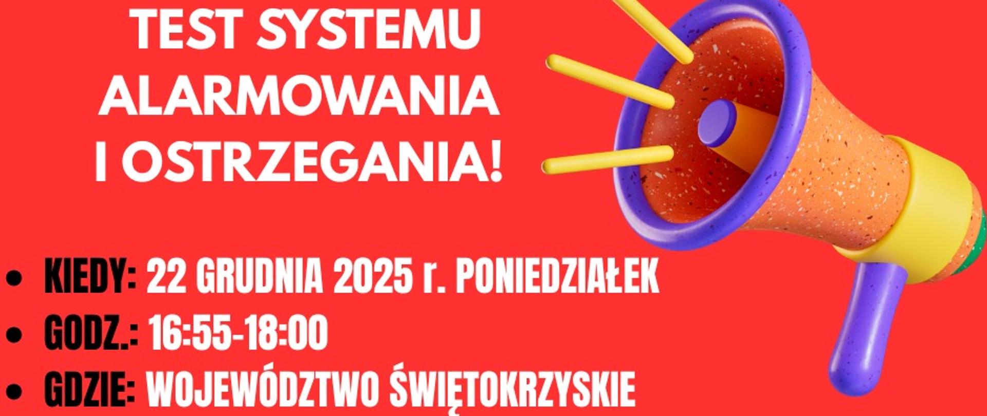test systemu alarmowania i ostrzegania ludności