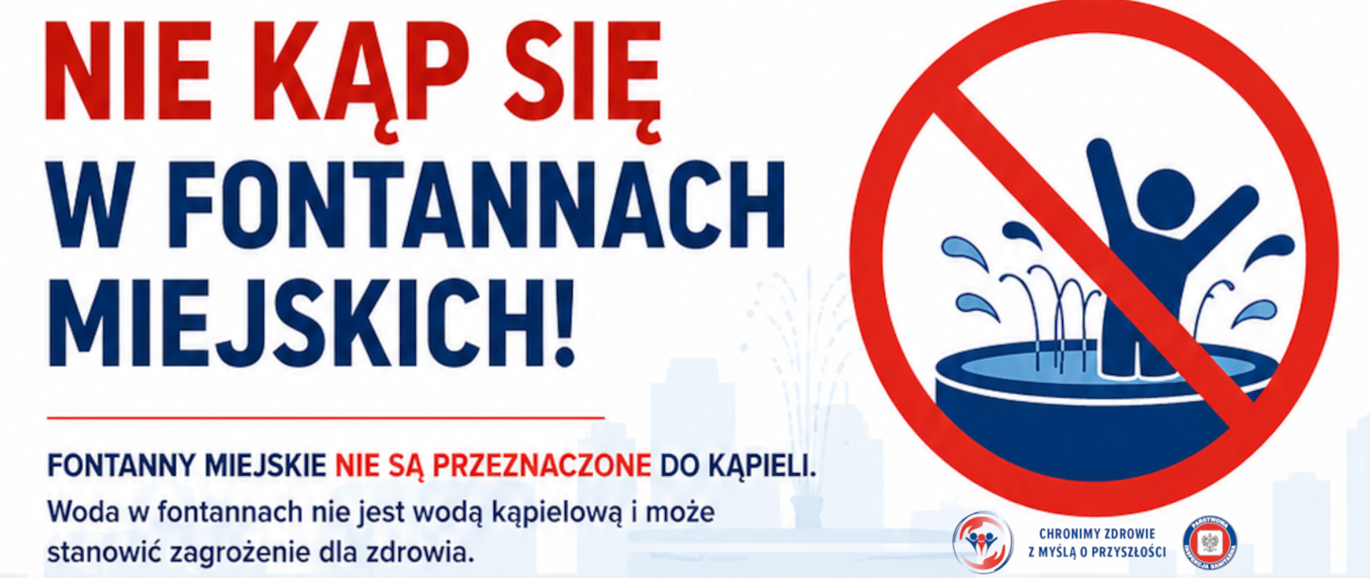 Fontanny miejskie - ozdoby, nie miejsce do kąpieli