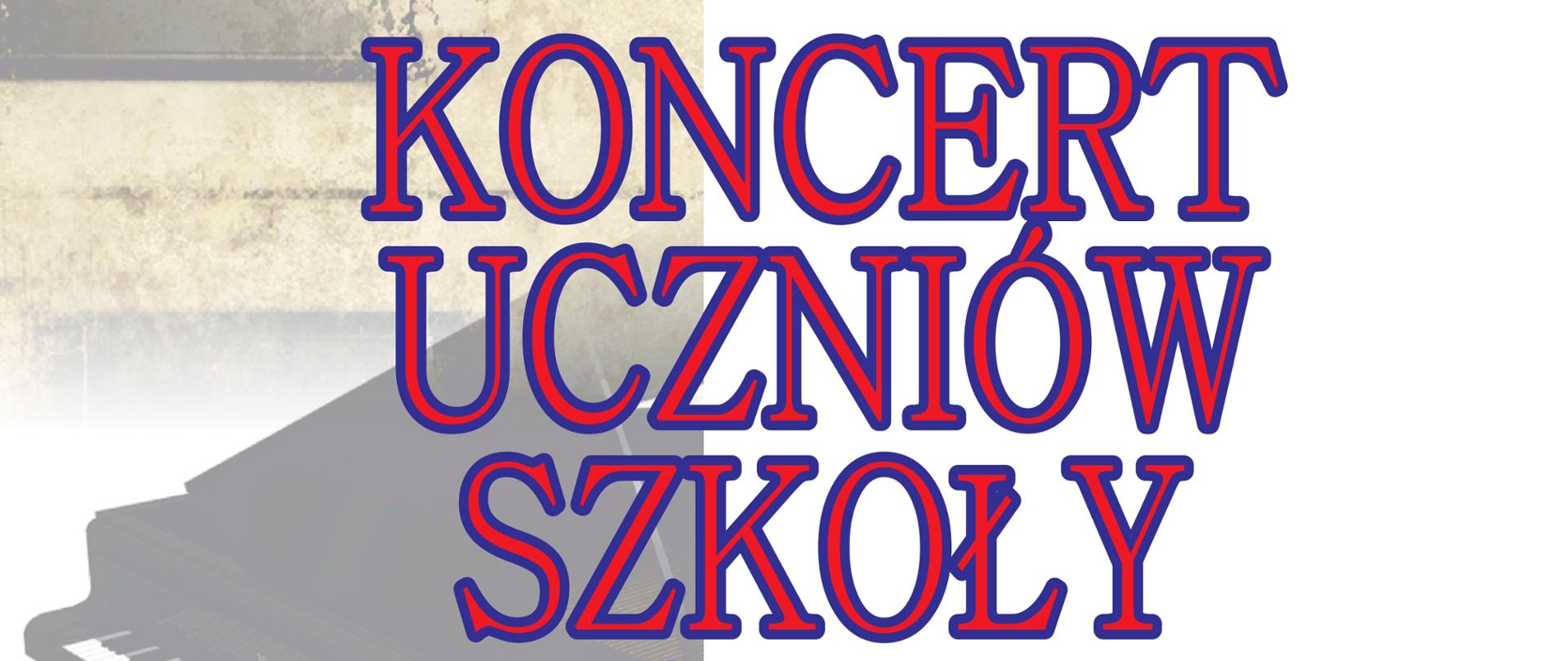 Plakat informujący o koncertach uczniów szkoły muzycznej. Tło jest podzielone pionowo: lewa strona przedstawia stylizowaną, pożółkłą grafikę klawiatury pianina i fragmentu instrumentu, natomiast prawa strona jest biała i zawiera główną treść tekstową.
Nagłówek i logotyp
W górnej części znajduje się owalne zdjęcie przedstawiające wnętrze profesjonalnej sali koncertowej z widocznymi organami i drewnianym parkietem. Nad zdjęciem widnieje łukowaty napis: „SALA KONCERTOWA”, a pod nim: „ZPSM im. Fryderyka Chopina w Jarosławiu”.
Główna treść
W centralnej części umieszczono duży, dekoracyjny napis w kolorze niebieskim z czerwoną obwódką:
KONCERT UCZNIÓW SZKOŁY MUZYCZNEJ I st. klasy 6/6 i 4/4
Szczegóły wydarzenia
Poniżej głównego napisu, czarną czcionką, podano daty i godziny koncertów:
12 maja (wtorek) 2026, godz. 16.30
14 maja (czwartek), godz. 16.30
Na samym dole plakatu znajduje się informacja:
Wstęp wolny