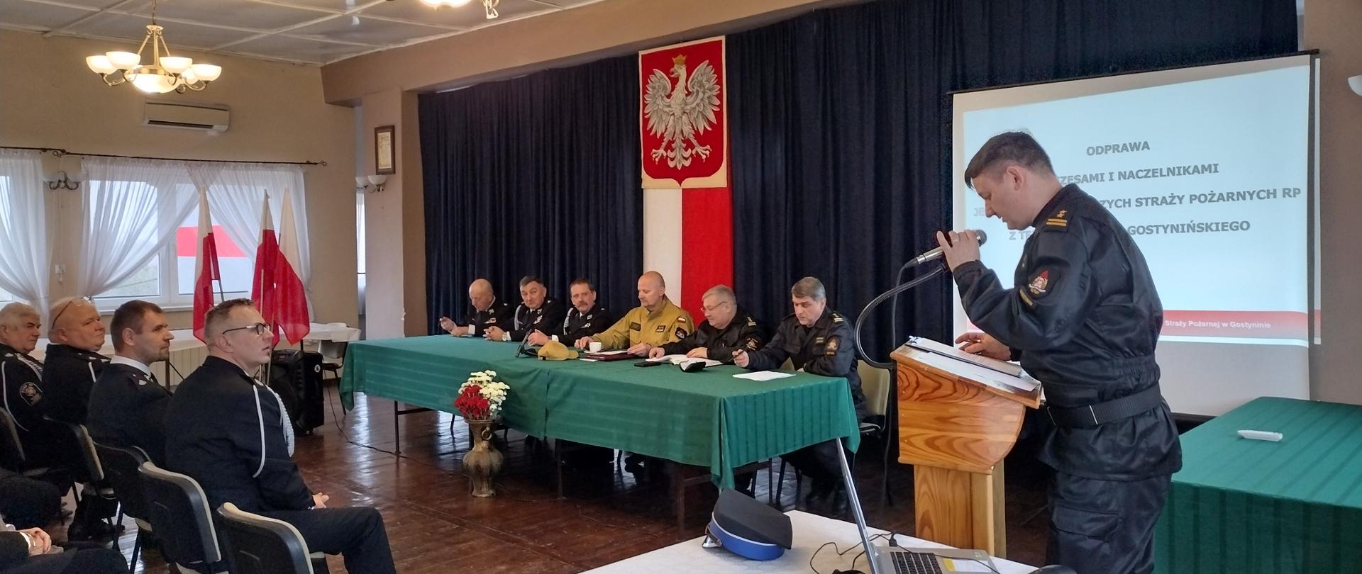 Spotkanie Zastępcy Mazowieckiego Komendanta Wojewódzkiego PSP z Prezesami i Naczelnikami jednostek OSP z terenu powiatu gostynińskiego