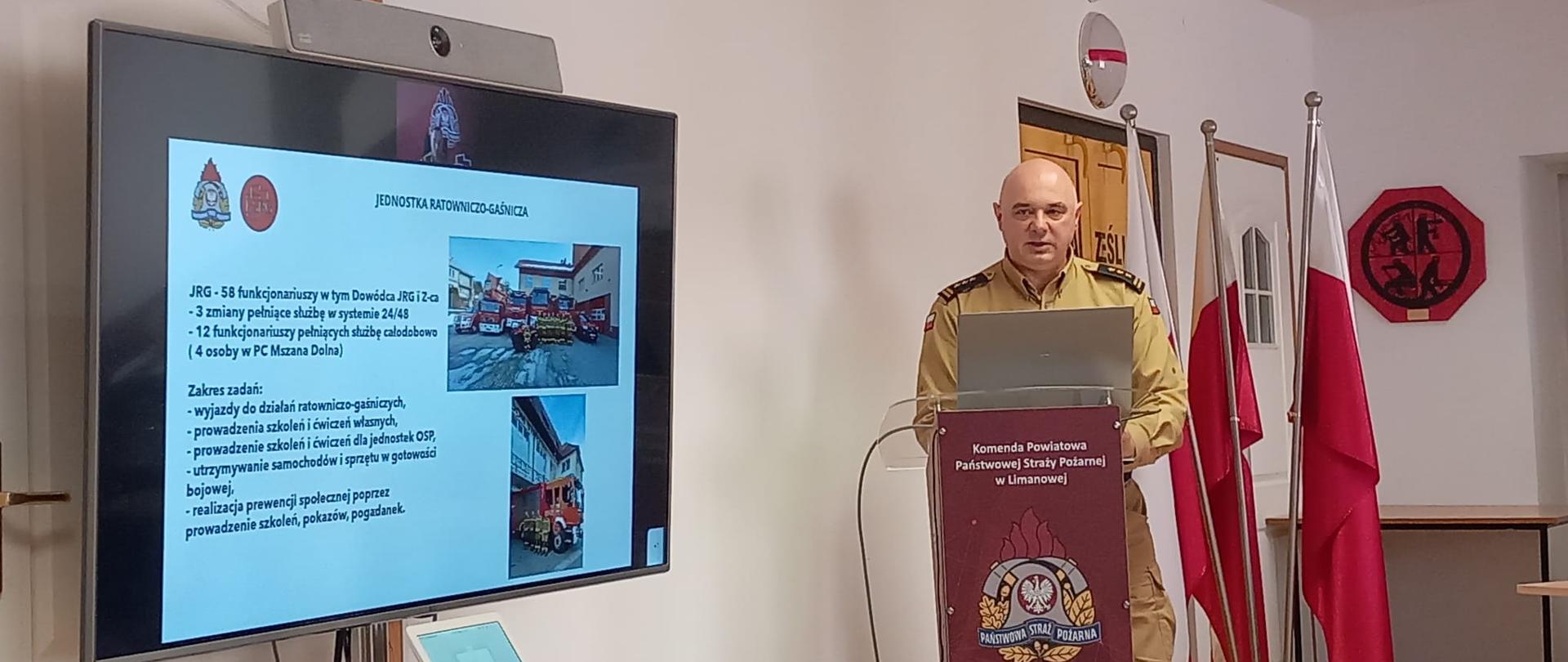 Narada roczna w komendzie powiatowej PSP w Limanowej podsumuwująca działalność operacyjną za rok 2023