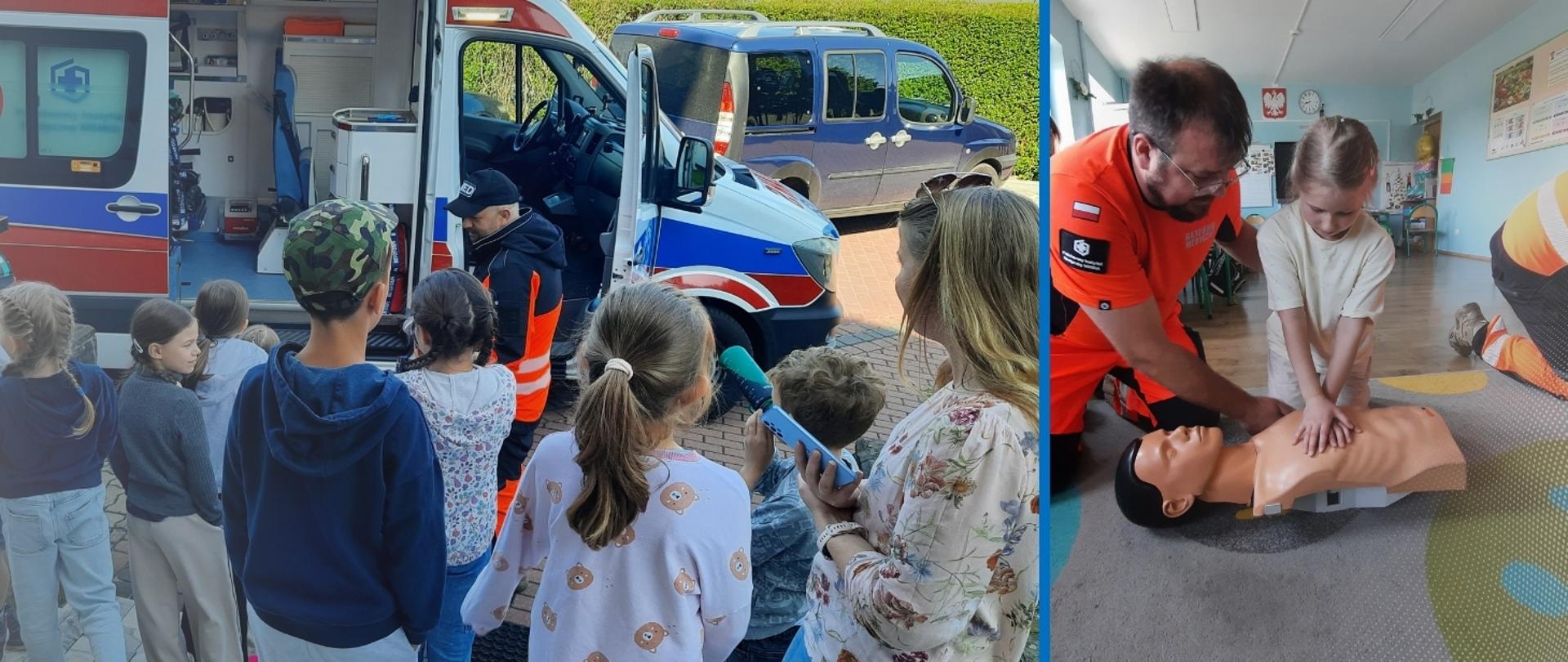 Ratownicy medyczni PIM MSWiA przeprowadzili szkolenie z pierwszej pomocy w szkole podstawowej