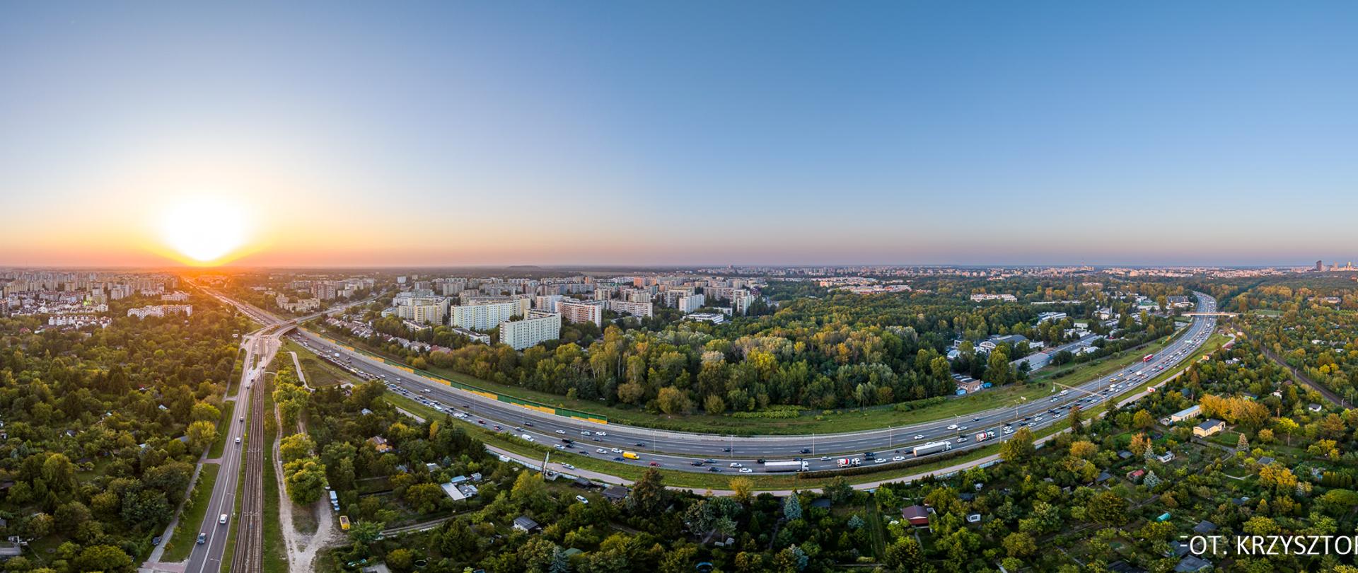 S8 Konotopa - Powązkowska, al. Obrońców Grodna na wysokości Bemowa i przyszłego węzła Warszawa Północ na skrzyżowaniu z S7