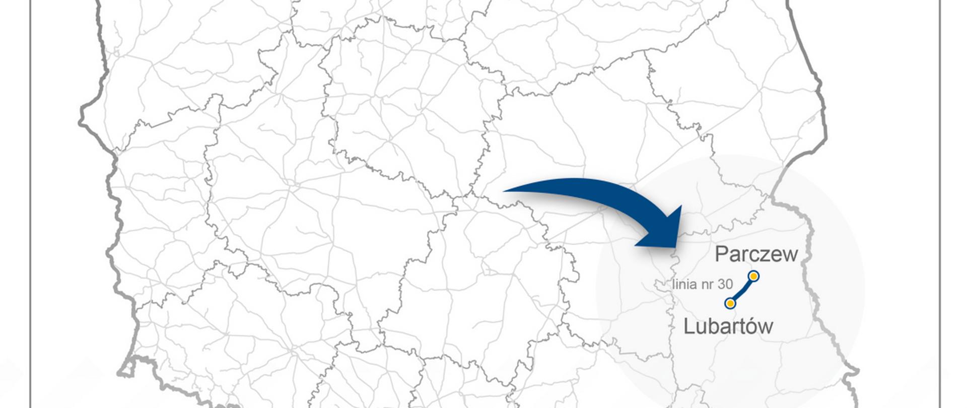 Prace na linii nr 30 na odcinku Lubartów - Parczew