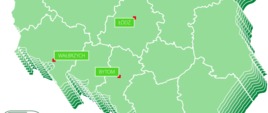 Mapa miast pilotażowych