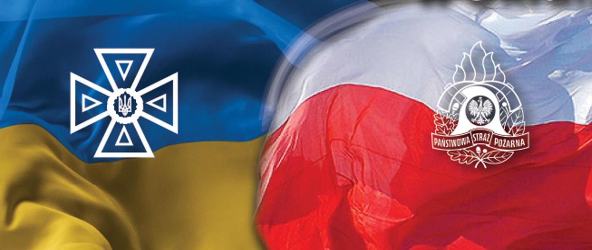 flagi Polski i Ukrainy