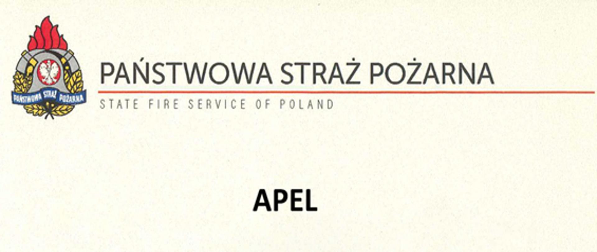 Zdjęcie przedstawia treść apelu Komendanta Głównego PSP o oddawanie osocza
