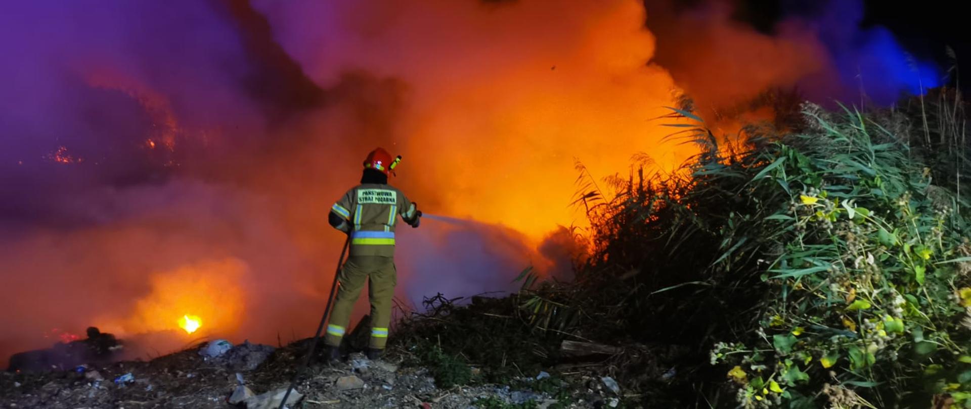 Pożar traw w Szczytnikach 