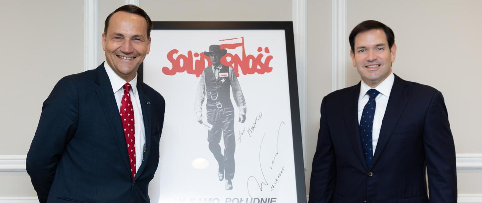 Minister Radosław Sikorski spotkał się z sekretarzem stanu USA Marco Rubio