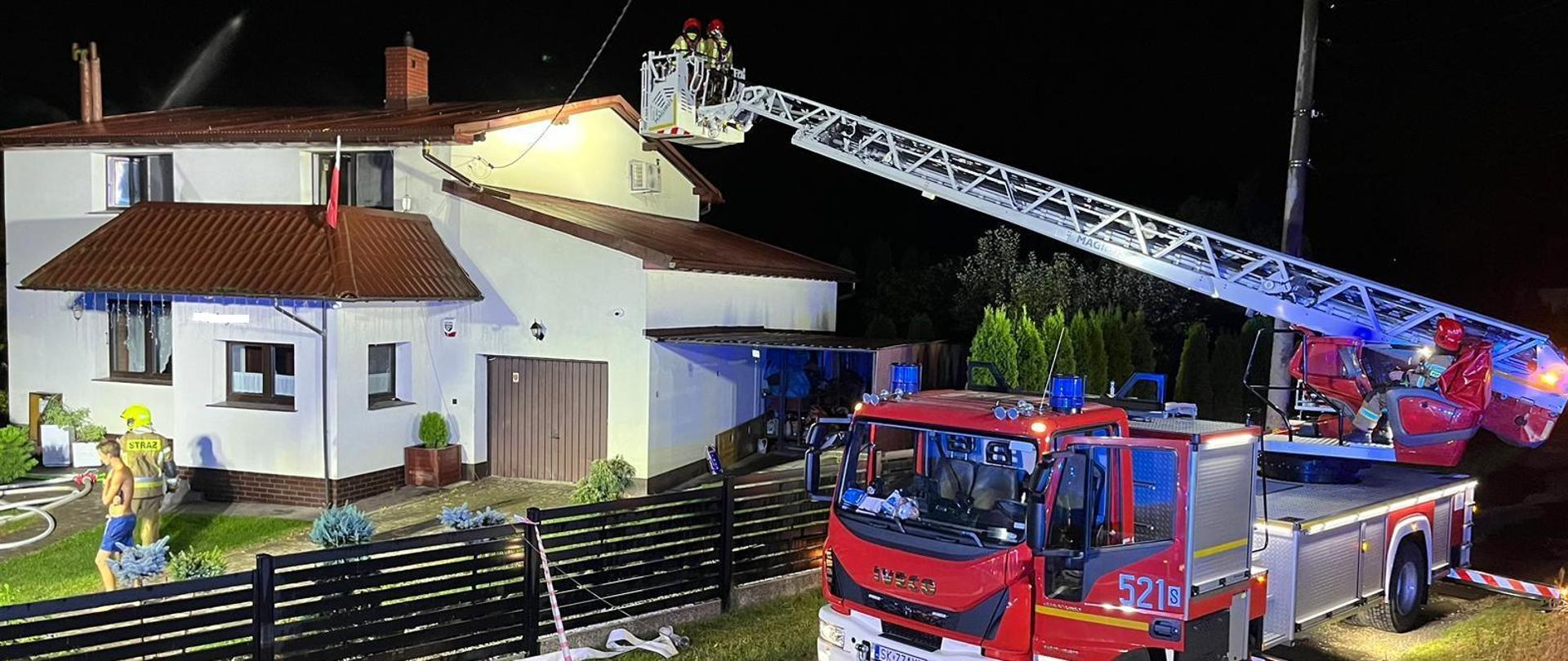 Pożar budynku jednorodzinnego Górnośląska