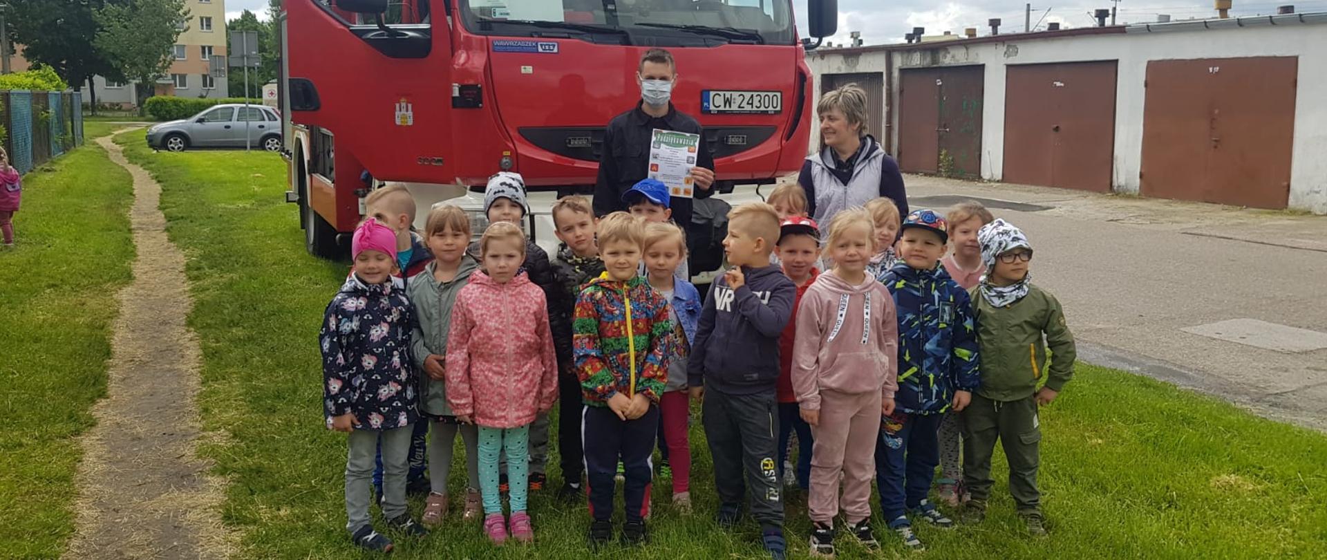 Wizyta włocławskich strażaków w przedszkolu