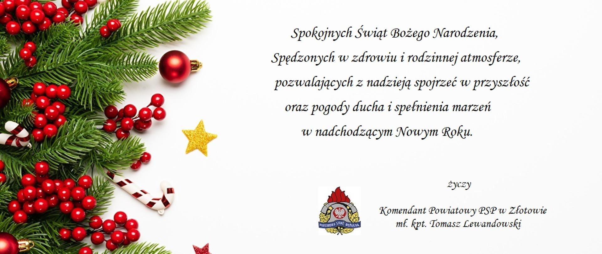 Życzenia świąteczne KP PSP Złotów 