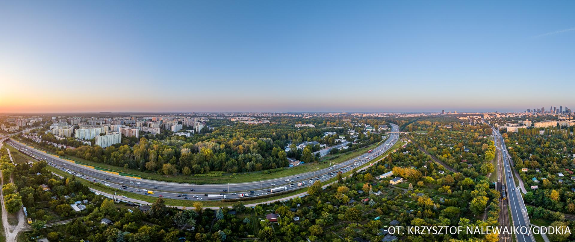 S8 Konotopa - Powązkowska, al. Obrońców Grodna na wysokości Bemowa i przyszłego węzła Warszawa Północ na skrzyżowaniu z S7