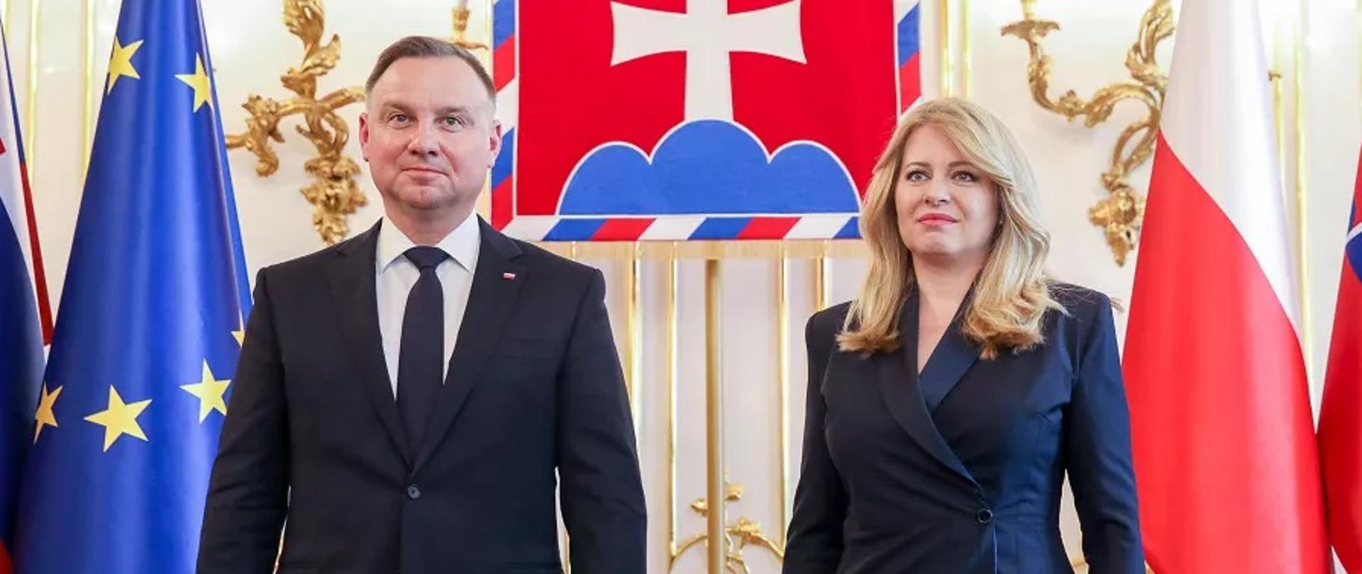 Prezydent RP Andrzej Duda i prezydent RS Zuzana Čaputová
