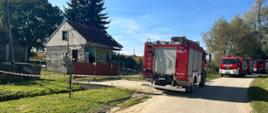 Samochody ratowniczo – gaśnicze biorące udział w zdarzeniu.