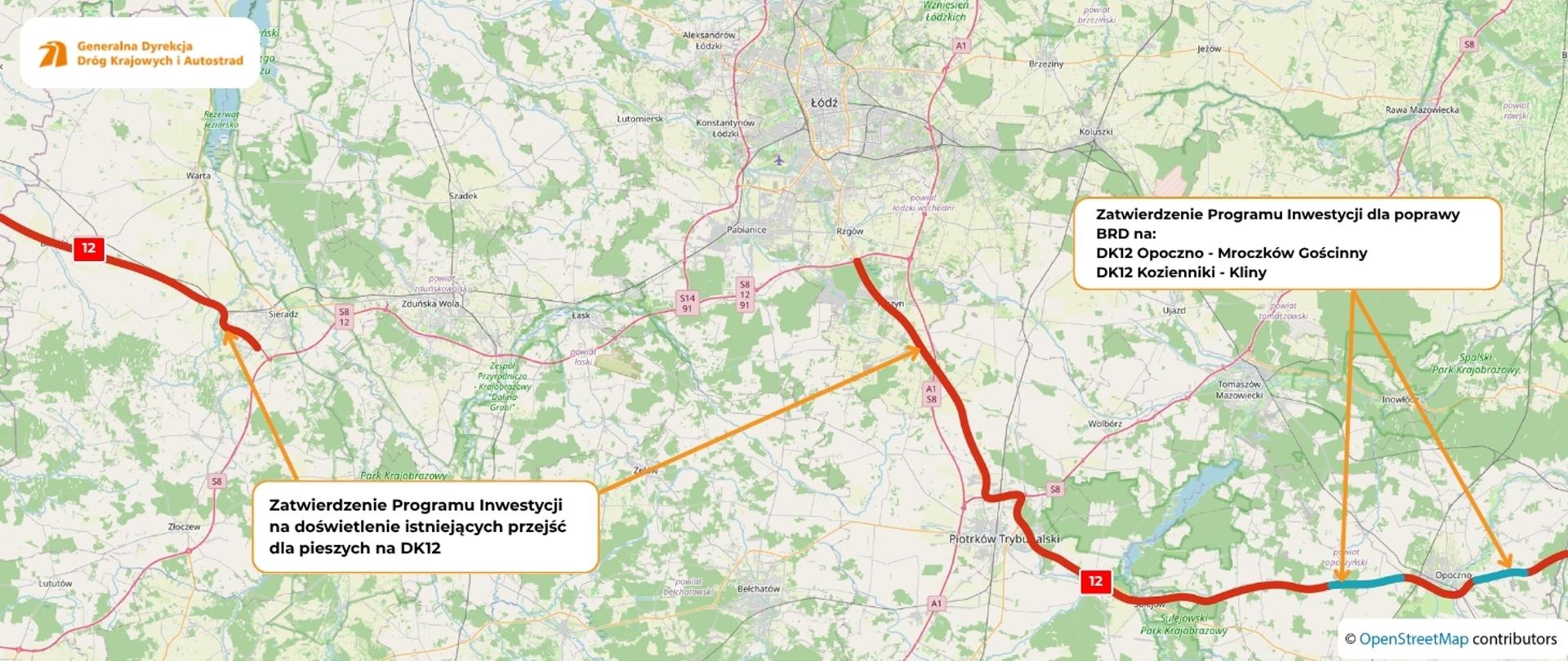 DK12 - poprawa BRFD w woj. łódzkim