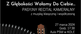 zaproszenie na Pasyjny Recital Kameralny
