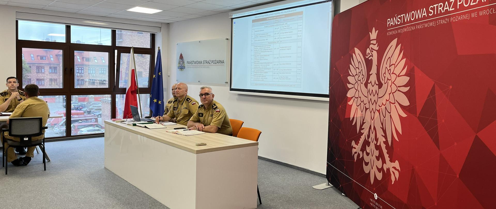 Narada szkoleniowa pionu kontrolno-rozpoznawczego PSP w Komendzie Wojewódzkiej PSP we Wrocławiu
