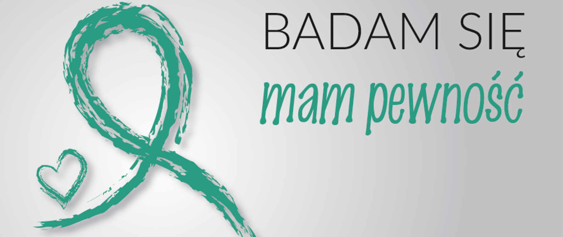 Zielona kokardka na szarym tle 