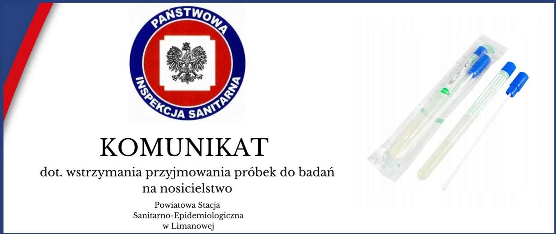 komunikat wstrzymanie próbek